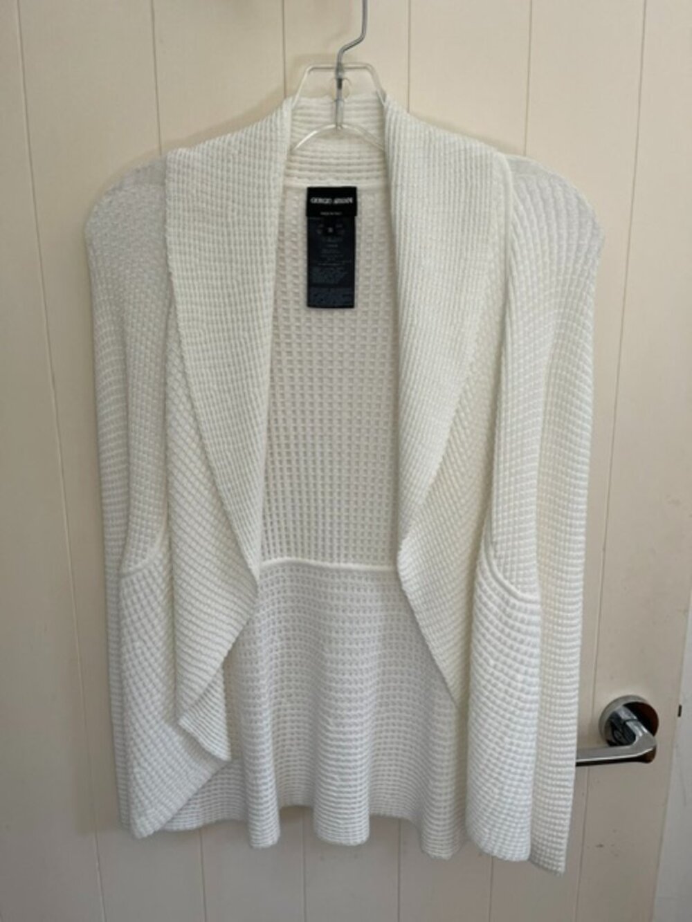 Giorgio Armani Light Weight Knitted  Cardigan in white NWT
